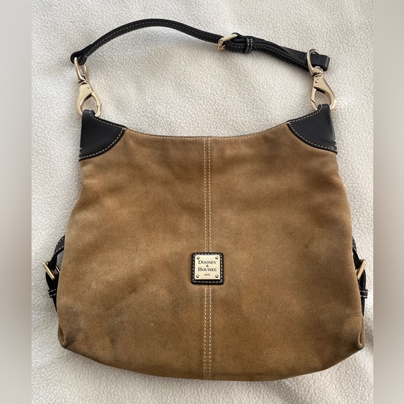 Vintage Dooney&Bourke tan suede handbag - Picture 1 of 14